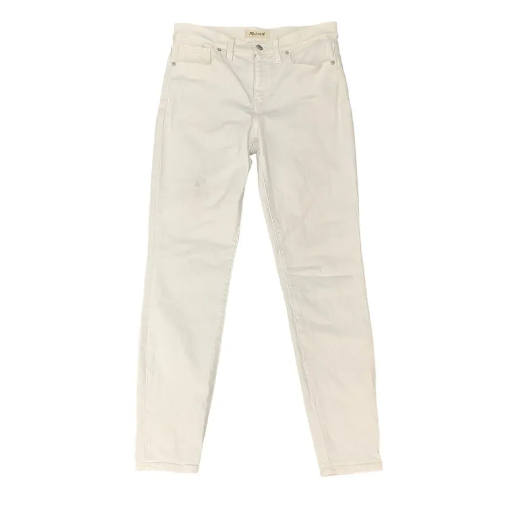 Madewell Jeans Womens 29 White 9 Inch High Riser Skinny Skinny Denim Stretch